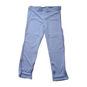 Russell Athletic Mens XXL White/ Red Piping Baseball Pants, NWOT